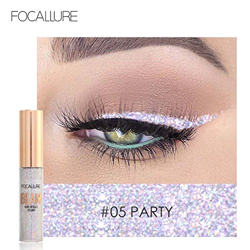 Flüssiger Glitzer-Eyeliner, Schimmernder Metallischer Glitzer-Lidschatten, Eyeliner Flüssiges Augen-Make-up-Flüssigkeit, 5 Farben(5) von YUYTE