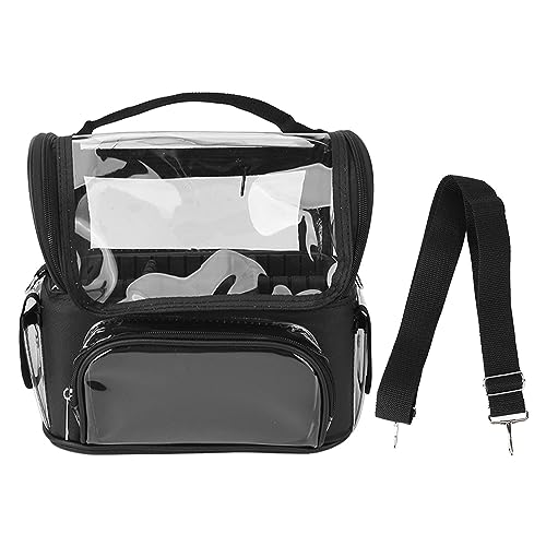 Friseur Werkzeugtasche,Professionelle Friseurtasche,Modisch und transparent Große Kapazität Reisekosmetik Organizer Tasche für Haarschneider,Schere,Trimmer,Friseurbedarf,Schwarz von YUYTE