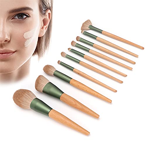 Make-up-Pinsel-Sets, 10 Stück Lidschattenpinsel, Lidschatten-Puderpinsel, Tragbare Weiche Faser-Haar-Foundation-Make-up-Pinsel, Kosmetisches Werkzeug, Flauschiger Bürstenkopf Zum Schnellen Erstellen V von YUYTE