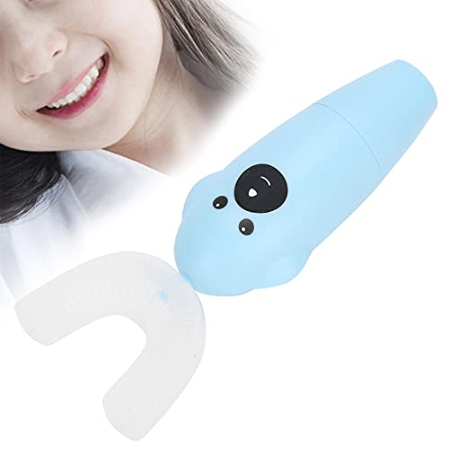 U-förmige Zahnbürste für Kinder, U-förmige Elektrische Zahnbürste Zahnreinigung Mundpflege Automatische Massage Zahnbürste Silikonborsten Massagegummi, für Kinder, Silikonbürstenkopf Ist(Blau) von YUYTE