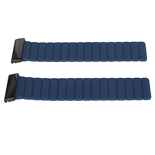 YUYTE 26 Mm Magnetisches Uhrenarmband, Schweißfestes Silikonarmband, Schnellverschluss-Armband für 2, 7X, 6X, 5X mit Starkem Magnet (Dunkelblau) von YUYTE