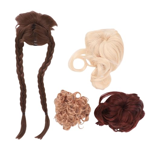 YUYTE 4 Stile Veranda Gans Perücken Gartengans Outfits Perücken Rasengans Statue Braid Kostüm mit Gummibändern für Outdoor Yard Decor von YUYTE