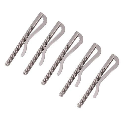 YUYTE 5pcs Money Spring Wallet Feder Cash Spring Premium Elektroplierendes Metall- Glossy Silber Starker Federbasis für Biblesleder-Brieftaschen Kreditkartenhalter von YUYTE