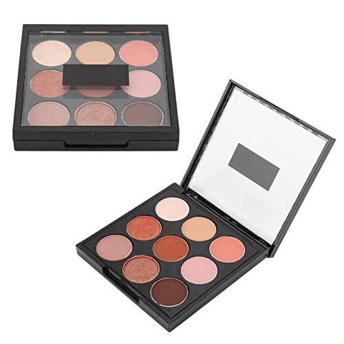 YUYTE 9 Farbige Lidschatten Palette, Matt Glitzernd Erdfarbe Orange, Hohe Sättigung, Tragbare Make up Lidschatten Palette, für Verführerische Augen, [Geben Sie 02 ein] von YUYTE