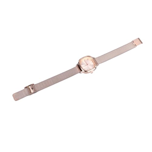 YUYTE Damen-Quarzuhr mit Farbverlaufszifferblatt und Edelstahlband, Stilvolle High-Definition-Armbanduhr für Verschiedene Aktivitäten (Roségold) von YUYTE