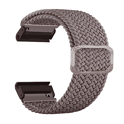 YUYTE Geflochtenes Uhrenarmband, Dehnbarer Schnallenverschluss, Einfache Installation, Nylonmaterial, Schweißabsorbierend, Kompatibel mit Fenix ​​7X, 6X, 5X, Vertix 2 (Grau) von YUYTE