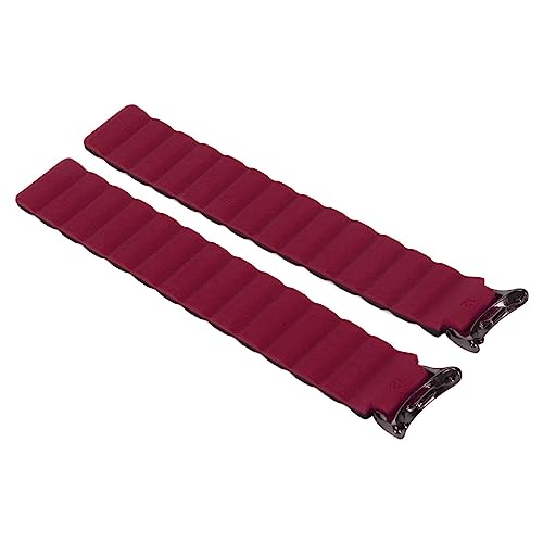 YUYTE Leichtes Silikon-Armband-Uhrenarmband für Smart Band, Leichtes Silikon-Armband-Uhrenarmband für Smart Band (Schwarz Rot) von YUYTE