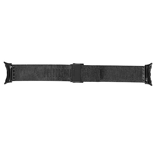 YUYTE Magnetische Mesh-Loop-Bänder für Pixel-Uhrenarmband, Metall, Stilvolles, Verstellbares Edelstahl-Armband (Schwarz) von YUYTE