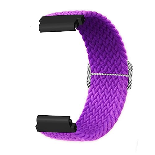 YUYTE Nylon-Uhrenarmband für Fenix ​​7S, 6S, 5S – Verstellbar, Schweißabsorbierend, Leicht – Einfach ohne Werkzeug zu Installieren – Perfekt Zum Schwimmen, Sport (Lila) von YUYTE