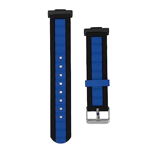 YUYTE Silikon Uhrenarmbänder, Armbanduhren, Verstellbares, Wasserdichtes, Elastisches Ersatzarmband für Watch FIT 2 (Schwarz Blau) von YUYTE