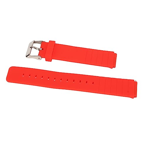 YUYTE Silikonband Sport Wasserdichtes, Atmungsaktives Smartwatch-Armband, Ersatzarmband, Verstellbar, Weiches Schnellverschluss-Zubehör, Uhrenarmband für T1 (Rot) von YUYTE