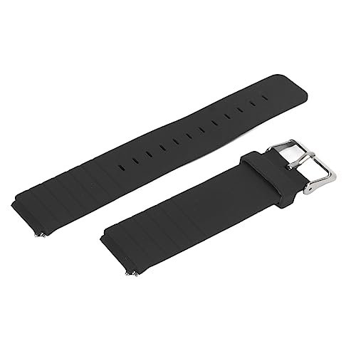 YUYTE Silikonband Sport Wasserdichtes, Atmungsaktives Smartwatch-Armband, Ersatzarmband, Verstellbar, Weiches Schnellverschluss-Zubehör, Uhrenarmband für T1 (Schwarz) von YUYTE