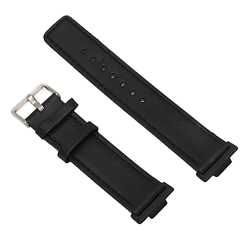YUYTE Smartwatch Armband, Leder Smartwatch Armband, Komfortables Ersatz Smartwatch Band Armband für Watch FIT 2, Uhrenzubehör (Schwarz) von YUYTE