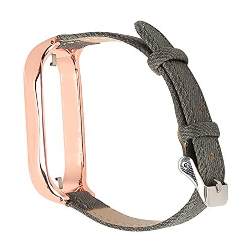 YUYTE Uhrenarmband-Stoff, Angepasstes, Atmungsaktives Smartwatch-Ersatzarmband für 7 für Frauen, Angepasstes, Atmungsaktives Smartwatch-Ersatzarmband für Mi Band 7 (Roségoldenes Etui von YUYTE