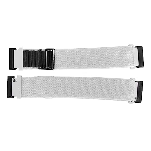YUYTE Versa 4/3/Sense 2 Smartwatch-Armband aus Stretch-gewebtem Nylon, Atmungsaktiv und Langlebig, Geeignet für Männer und Frauen (Weiß und Schwarz) von YUYTE