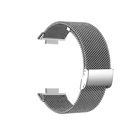 YUYTE Verstellbares Edelstahl-Uhrenarmband für Watch FIT 2 – Schnellverschluss, Edles Symbol, Zartes Design, Breite Anwendung, mit Metallschnalle (Silber) von YUYTE