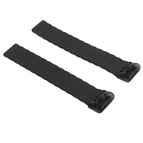 YUYTE Verstellbares Magnetisches Silikon-Uhrenarmband für 5 Personen, Schnellverschlussarmband mit Mehreren Magnetringen, Leicht für Fitness, Sport und Alltag (Schwarz) von YUYTE