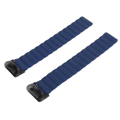 YUYTE Verstellbares Magnetisches Silikon-Uhrenarmband für Charge 5, Schnellverschlussarmband mit Mehreren Integrierten Magneten (Dunkelblau) von YUYTE