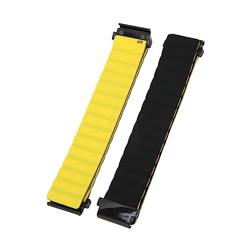 YUYTE Verstellbares Silikon-Uhrenarmband mit Schnellverschluss, 20 Mm, Passend für Fenix ​​7S 6S 5S, Starker Magnetismus, Schnellverschluss, Weiches Silikon (Schwarz Gelb) von YUYTE