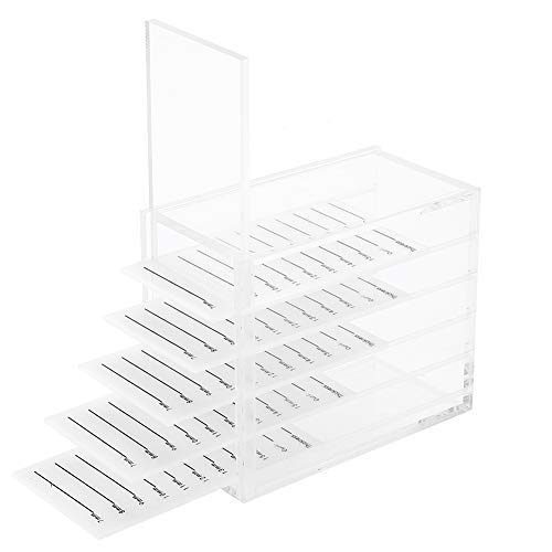 YUYTE Wimpern Aufbewahrungsbox, 5 Schichten Wimpern Palettenbox, Gefälschte Wimpern Lagerung, False Eyelash Organizer Hülle, Klare False Eyelash Display Box, Pfropfen Wimpernverlängerung Werkzeug von YUYTE