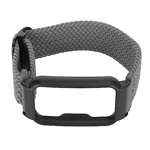 YUYTE Wirstband Nylon-Uhrenarmband-Ersatz, Verstellbares, Atmungsaktives und Sportliches Nylon-Uhrenarmband, Rot mit Etui, Rot (Grau mit schwarzem Gehäuse) von YUYTE