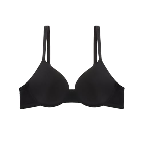 YUYUTulips Nahtloser Push-Up-BH für Frauen mit glättenden Achseln Komfort Bügel Super Deep V Plunge Gepolsterter T-Shirt-BH von YUYUTulips