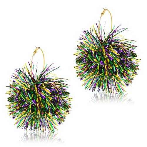 Bunte Ohrringe Karneval, Ohrringe Creolen Fasching Bunte Ohrringe Hängend, Karnevalsschmuck Lustige Ohrringe für Mädchen Damen Karnevalskostüme Dekorative Accessoires (Bunte-B) von YUYWWAN