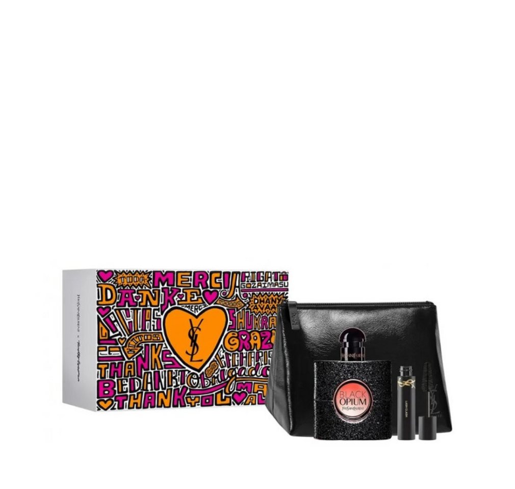 YVES SAINT LAURENT Eau de Parfum YSL BLACK OPIUM EDP 50ml + LASH CLASH MASCARA + TASCHE von YVES SAINT LAURENT