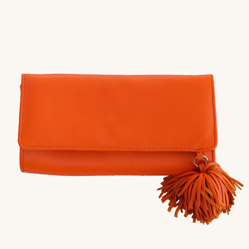Noor Geldbörse Sunrise Orange | Superweiches Ziegenleder - Handschuhweiches Ziegenleder von YVESHamburg