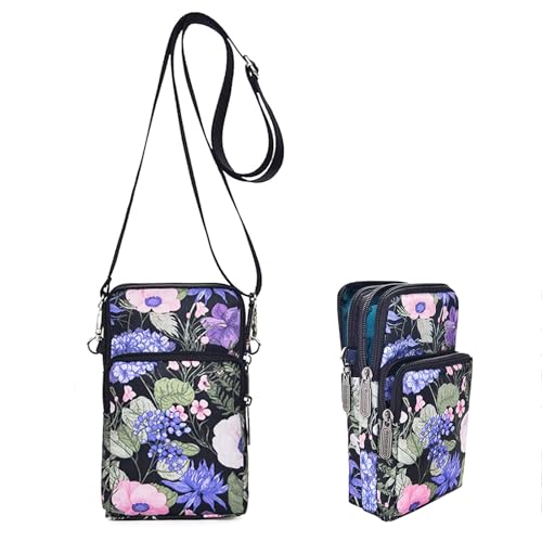 YVIFEVG Handytasche Reisepasshülle Brustbeutel Umhängetasche Crossbody Bag Damen Mädchen Klein mit Geldbörse zum Umhängen Urlaub Travel Must Haves Essentials von YVIFEVG