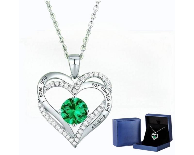 PFCTART Herzkette 925 Sterling Silber Herz-Anhänger Halskette (für sie Freundin alentinstag Muttertag Geburtstag Geschenk), Cubic Zirconia von PFCTART