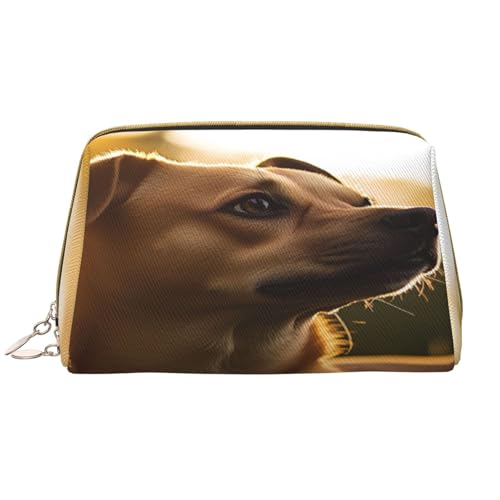 Make-up-Tasche für Damen, Kulturbeutel, Showe-Bürste, Hautpflege, Reise-Organizer, Geldbörse, große Make-up-Tasche, Zubehör, Tasche, Smart Tote, der auf dem Gras steht, unter dem Sonnenuntergang von YVNKHKU