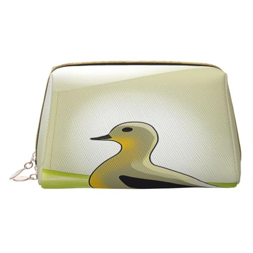 Make-up-Tasche für Damen, Kulturbeutel, Showe-Pinsel, Hautpflege, Reise-Organizer, Geldbörse, große Make-up-Tasche, Zubehör, Tasche, intelligente Tragetasche, Illustration von Enten, Weiss/opulenter von YVNKHKU