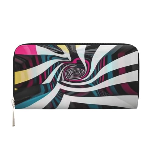 YVNKHKU Geldbörse mit Geldscheinklammer, stilvoll, für Herren und Damen, PU-Leder, mehrere Fächer, ideal für Bargeld und Karten, gebogener Korridor, Schwarz, Einheitsgröße von YVNKHKU