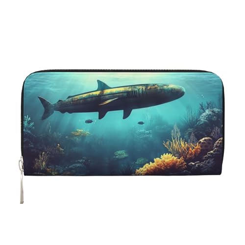 YVNKHKU Geldbörse mit Geldscheinklammer, stilvoll, für Herren und Damen, PU-Leder, mehrere Fächer, ideal für Bargeld und Karten unter Wasser, Schwarz, Einheitsgröße von YVNKHKU