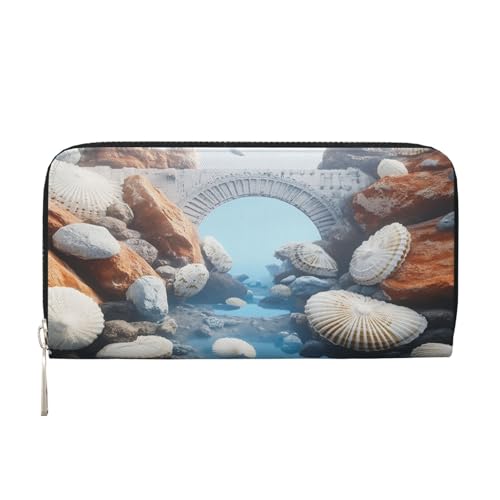 YVNKHKU Geldbörse mit Geldscheinklammer für Herren und Damen, PU-Leder, mehrere Fächer, ideal für Bargeld und Karten, Schwarz, Einheitsgröße von YVNKHKU