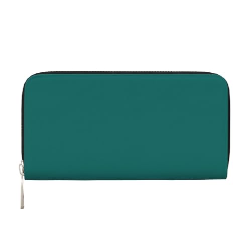 YVNKHKU Geldbörse mit Geldscheinklammer für Herren und Damen, PU-Leder, mehrere Fächer, ideal für Bargeld und Karten, natürliches Grün, Schwarz, Einheitsgröße von YVNKHKU