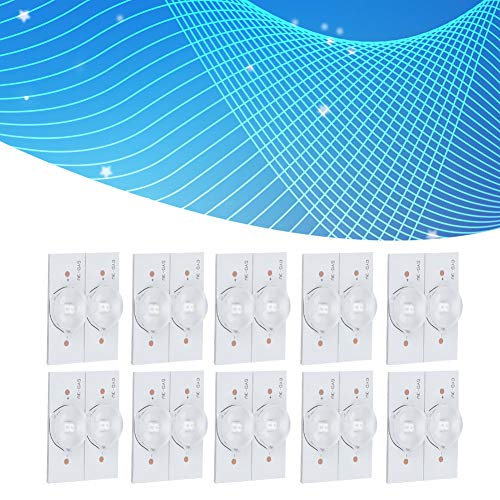 3V SMD-Lampenperlen mit Glasfaserplatte Konkave Optische Linse Filterstreifen Glühbirnenchip für LED-TV-Reparatur(White Light) von YWBL-WH