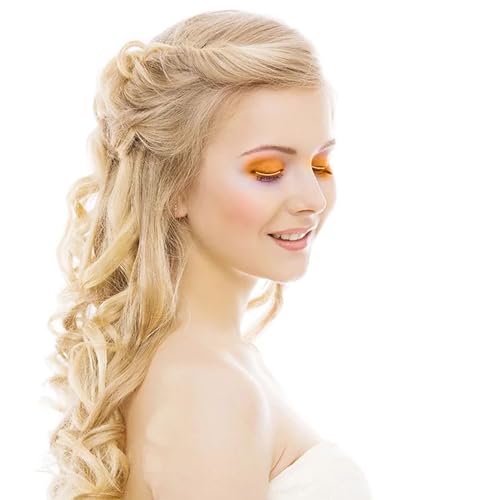 LED-Wimpern, Leuchtende Falsche Wimpern, Heller Glänzender Eyeliner, Bezauberndes Augenlidband für Party, Bars, Nachtclubs, Halloween (ORANGE) von YWBL-WH