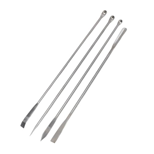 Laborspatel-Set aus Edelstahl, Rührlöffel mit Langem Griff und Doppelseitigem Löffel in Verschiedenen Designs, Löffel in 4 Größen Im Flanellbeutel Laborspatel-Set aus Edelstahl, Rührlöffel mit Langem Griff und Doppelseitigem Löffel in Verschiedenen Designs, Löffel in 4 Größen Im Flanellbeutel von YWBL-WH