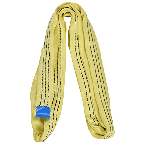 Runde Schlinge Weiche Hebezeuge Gurtband 3T Endlos Gurt Tragbares Gelbes PES -Material (6M) von YWBL-WH
