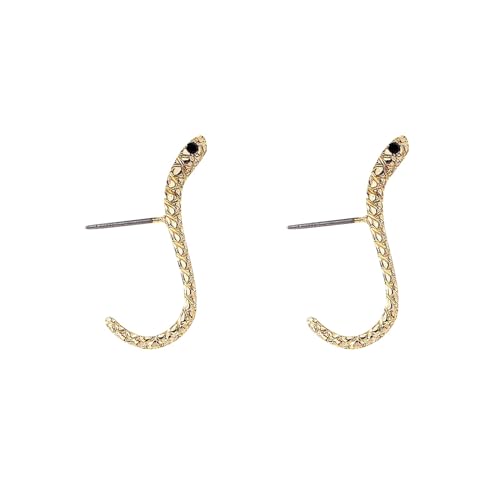 Asymmetrische Ohrringe Exquisit geformte Ohrringe für Frauen | Mode-Tier-Schmuck-Geschenkidee | Ohrhänger Sterlingsilber Festival Ohrringe Silber (Gold, One Size) von YWJewly