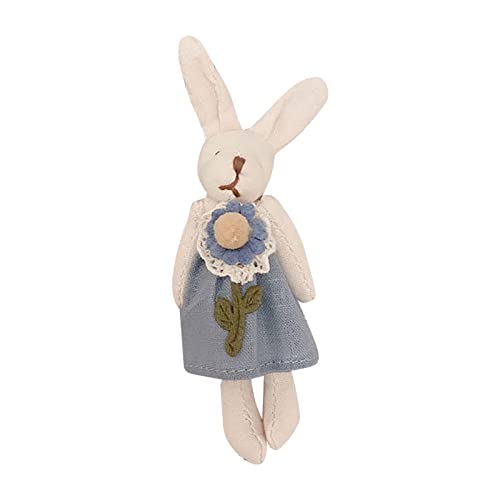 Brosche Damen Sen Animal Rabbit Cloth Doll Brosche Vielseitige niedliche Brosche Mädchen Zubehör Cartoon Pin Japanese Sweet Heilsteine Schmuck (Blue, One Size) von YWJewly
