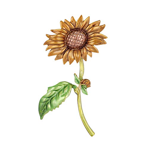 Brosche Kragen Pins Okzident Pflanze Mode Mode Dekoration Kleidung Brosche Sonnenblume Brosche Verbindungsringe Schmuckherstellung (ORANGE-5, One Size) von YWJewly