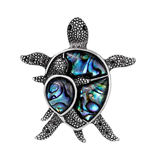 Broschennadel Glas riesige Vintage Pin blaue Schildkröte Brosche figürliche Tierbrosche Liebe Schmuck (a-Blue, One Size) von YWJewly