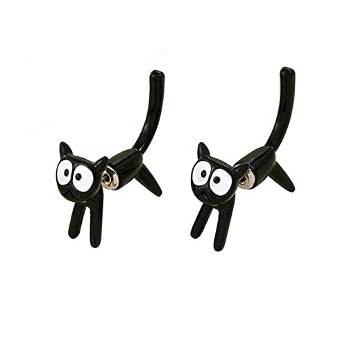 Der Ohrring Kreative süße durchbohrte Ohrringe hängende Tierohrringe nach Persönlichkeit Ohrringe Herren Schwarz (Black, One Size) von YWJewly
