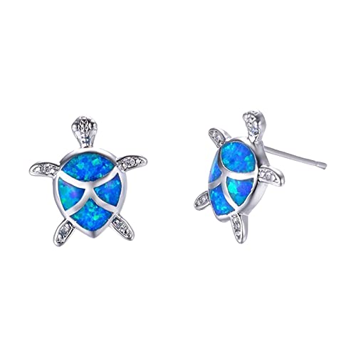 Der Ohrring Süße exquisite Opal Schildkröte Ohrringe Geschenk für Frauen Mädchen Freunde Mode Ohrringe Blaue Ohrhänger Für Damen (B, One Size) von YWJewly