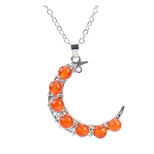 Kette für Mama Personalisierte Halskette Frauen Anhänger Halsketten Geburtstagsgeschenke für Frauen Muttertagsgeschenke Halsketten für Frauen Geschenke für Frauen Vegan Halskette (Orange, One Size) von YWJewly