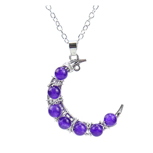 Kette für Mama Personalisierte Halskette Frauen Anhänger Halsketten Geburtstagsgeschenke für Frauen Muttertagsgeschenke Halsketten für Frauen Geschenke für Frauen Vegan Halskette (Purple, One Size) von YWJewly