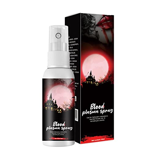 Kunstblut Make-up Spray Halloween Universal Make-up Requisiten Blutspritzer Spray Plasma Kunstblut Blutsimulation Blut Menschliche Requisiten 30ml Farbenfrohe Mustersocken (Black, One Size) von YWJewly